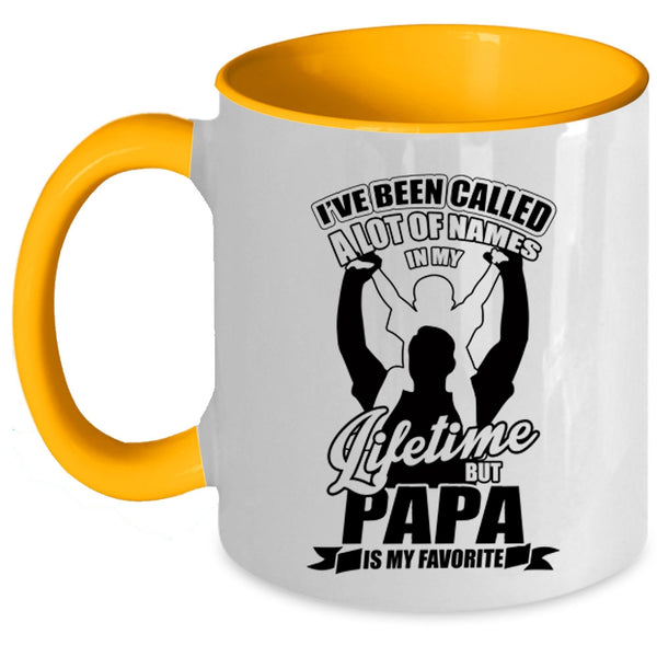 Awesome Papa Coffee Mug, Papa Is My Favorite Names Accent Mug