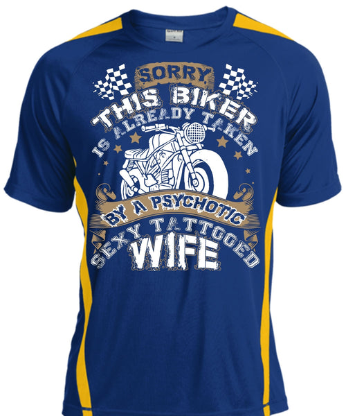 Tattooed Wife T Shirt, This Biker Is Already Taken By A Psychotic T Shirt, Cool Shirt