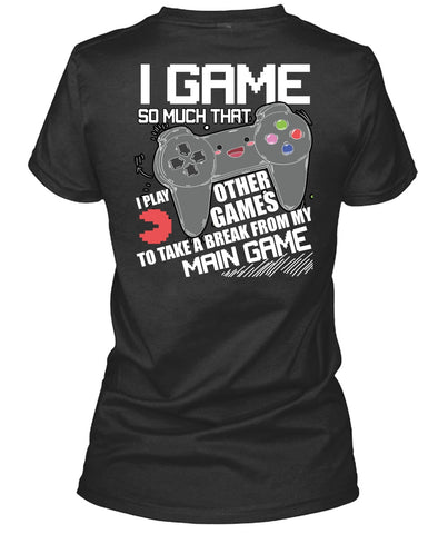 A black t-shirt with the shopify logo