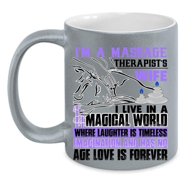 I Love My Wife Coffee Mug, I'm A Massage Therapist's Wife Accent Mug