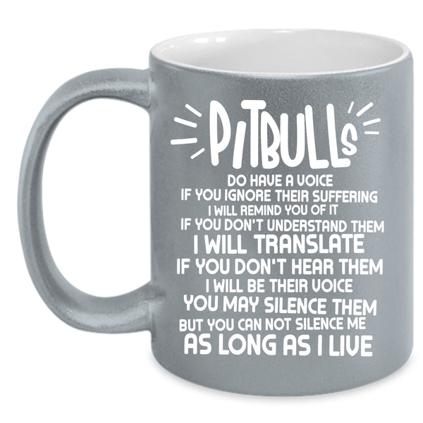 Pitbulls Coffee Mug, Lovely Pit Bull Lovers Coffee Cup