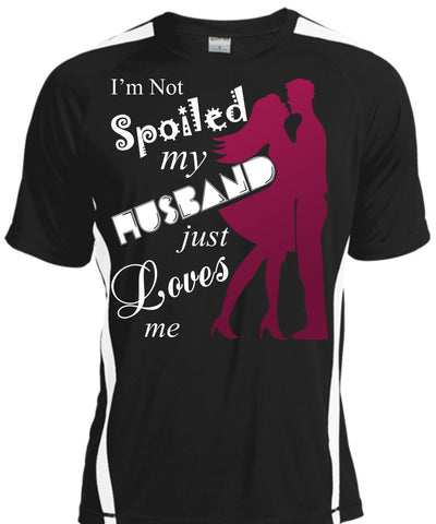 A black t-shirt with the shopify logo