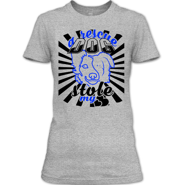 A Rescue Dog Stole My Heart T Shirt, Coolest Dog Mom T Shirt