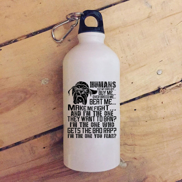 Humans Buy Me Make Me Fight 20 oz Stainless Steel Bottle,Cool Dogs Outdoor Sports Water Bottle