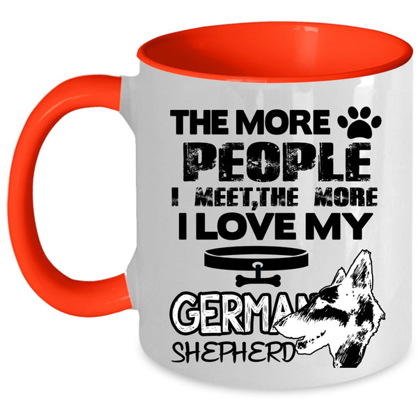 Dog Lovers Coffee Mug, I Love My German Shepherd Accent Mug