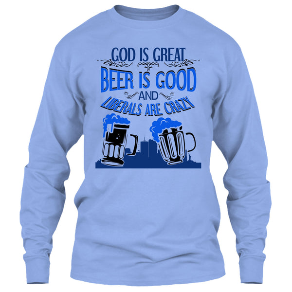 God Is Great T Shirt, Coolest Beer Drinker T Shirt