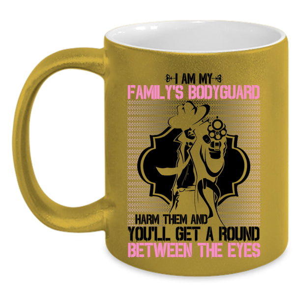 Best Gift For My Dad Coffee Mug, I Am My Family's Bodyguard Accent Mug