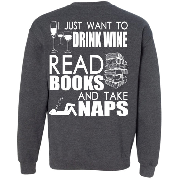 Books And Take Naps T Shirt, I Love Book Sweatshirt