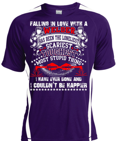 Falling In Love With A Welder T Shirt, I Couldn't Be Happier T Shirt, Cool Shirt