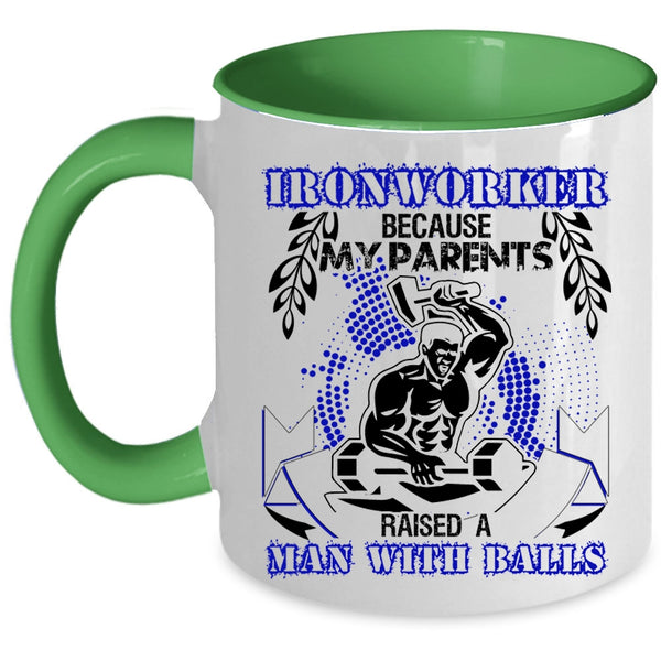 Cool Gift For Ironworkers Coffee Mug, Ironworker Accent Mug