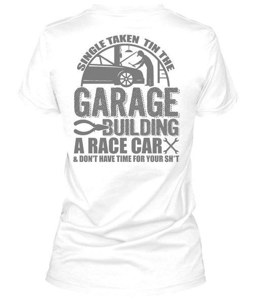 Garage Building A Race Car T Shirt, I Love Mechanic T Shirt