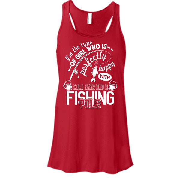 Pretty Happy With Cool Beer T Shirt, A Fishing Pole T Shirt, Cool T Shirt