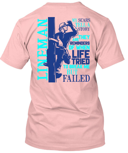 Lineman My Scars Tell A Story T Shirt, I Love Lineman T Shirt