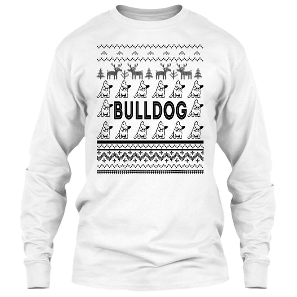 Bulldog T Shirt, Dog Merry Christmas T Shirt