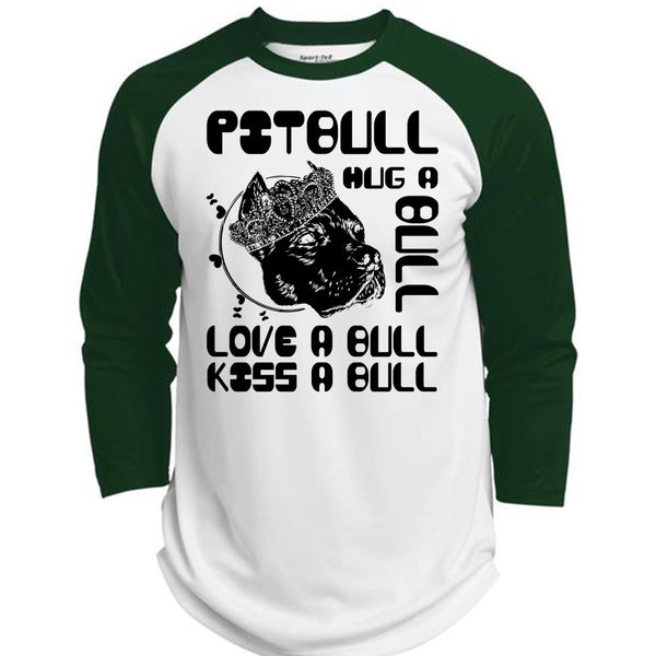 Pit Bull Hug A Bull T Shirt, I Love Pit Bull T Shirt, Awesome T-Shirts  (Polyester Game Baseball Jersey)