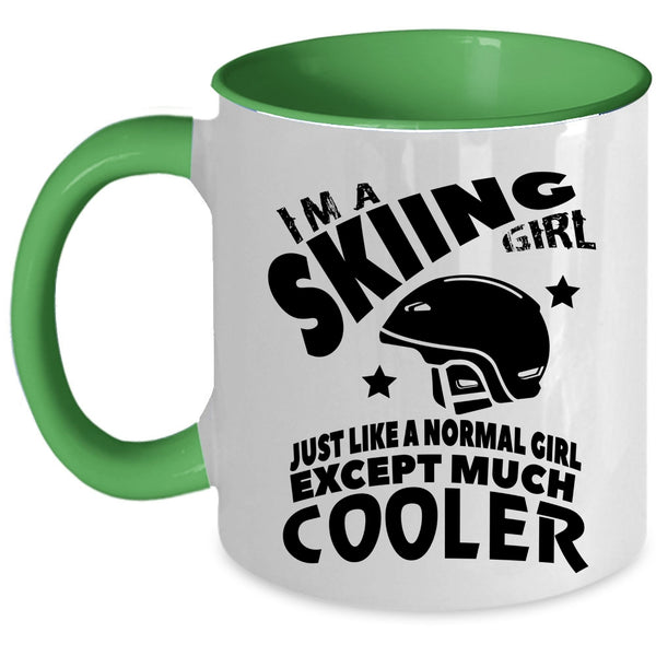 Cool Gift For Skiing Girl Coffee Mug, I'm A Skiing Girl Accent Mug