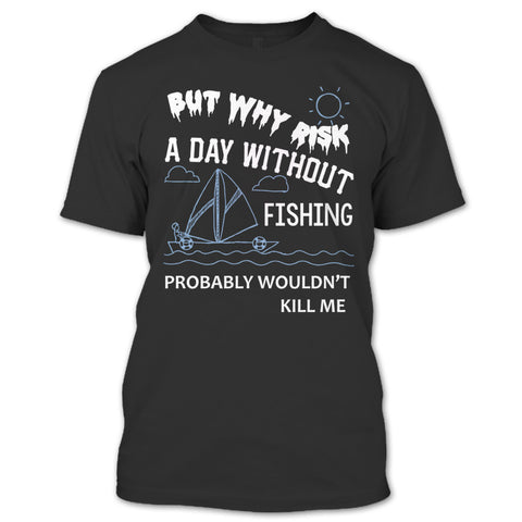 A black t-shirt with the shopify logo