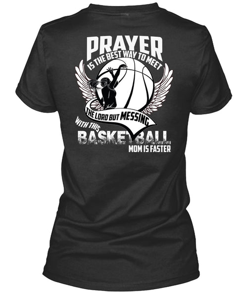 A black t-shirt with the shopify logo