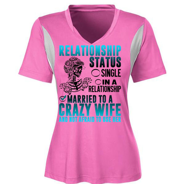 Married To A Crazy Wife T Shirt, I Love Husband T Shirt, Awesome T-Shirts