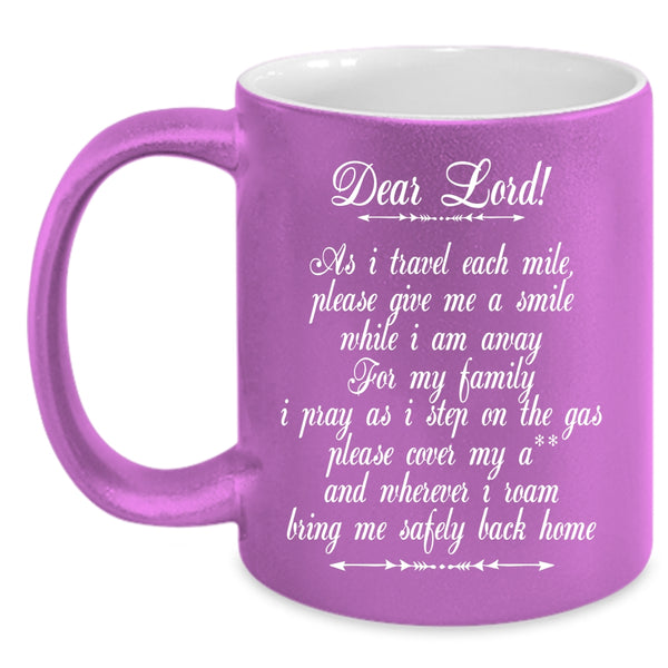 Trucker Prayer Coffee Mug, Best Gift For Trucker Coffee Cup