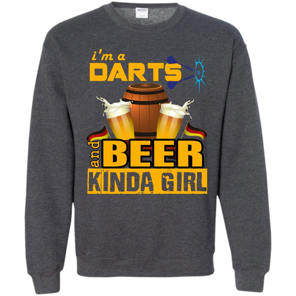 Beer Kinda Girl T Shirt, Coolest Darts Girl Sweatshirt
