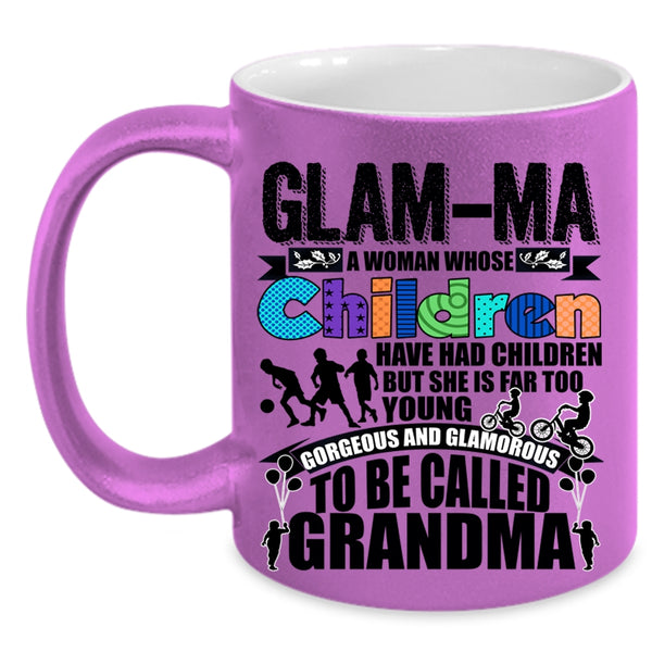 Cute Children Coffee Mug, To Be Called Grandma Accent Mug