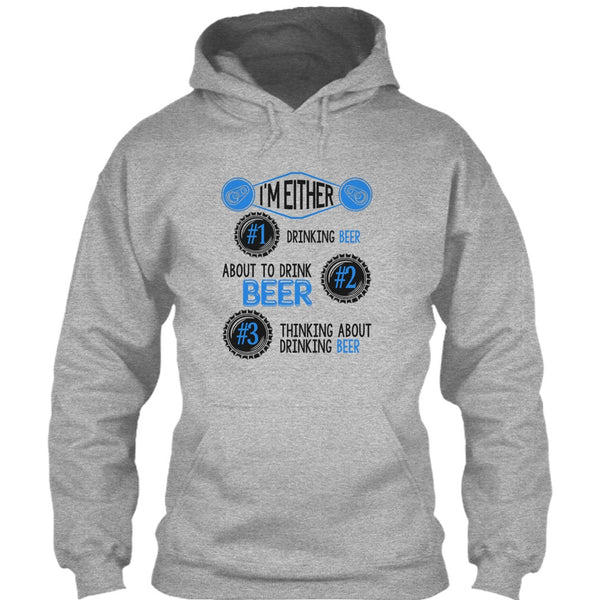 I'm Either Drinking Beer T Shirt, Coolest Beer Drinker T Shirt