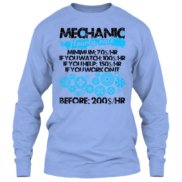Mechanic Hourly Rate T Shirt, Coolest Mechanic T Shirt