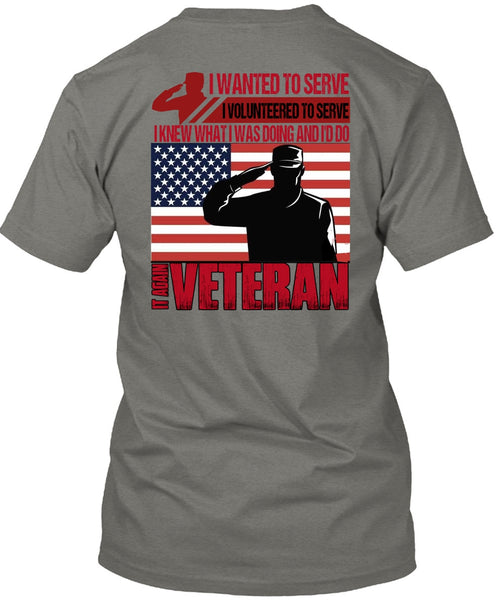 It Again Veteran T Shirt, I Wanted To Serve T Shirt