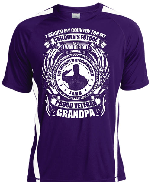 I Am A Proud Veteran Grandpa T Shirt, Children's Future T Shirt, Cool Shirt