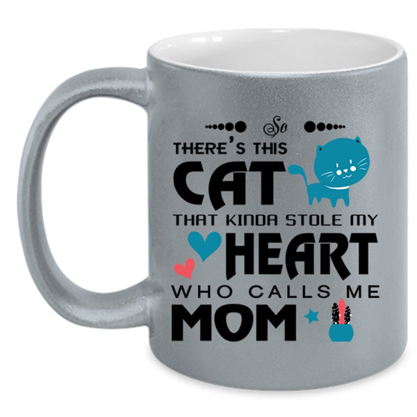 Call Me Mom Coffee Mug, This Cat Kinda Stole My Heart Accent Mug