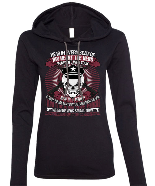 He Is My Son T Shirt, Being A Police T Shirt (Anvil Ladies Ringspun Hooded)