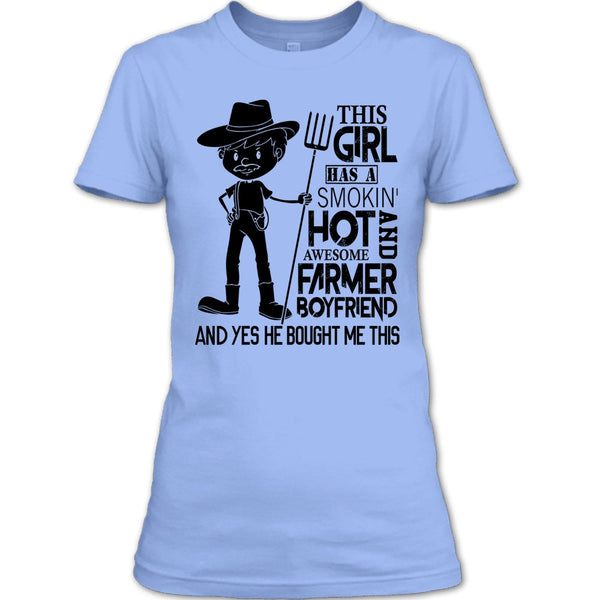 Awesome Farmer Boyfriend T Shirt, Gift Farmer T Shirt