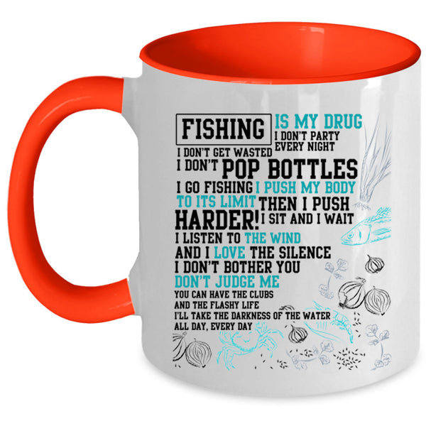 Cool Fisher Coffee Mug, I Go Fishing Accent Mug