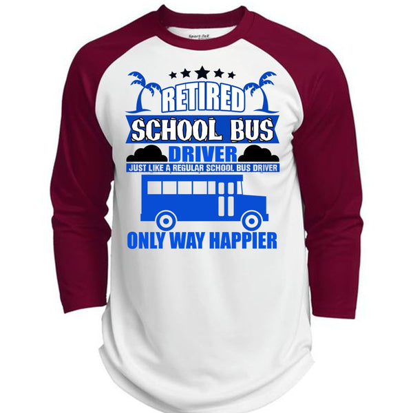 Retired School Bus Driver T Shirt, I Love Bus T Shirt, Awesome T-Shirts  (Polyester Game Baseball Jersey)