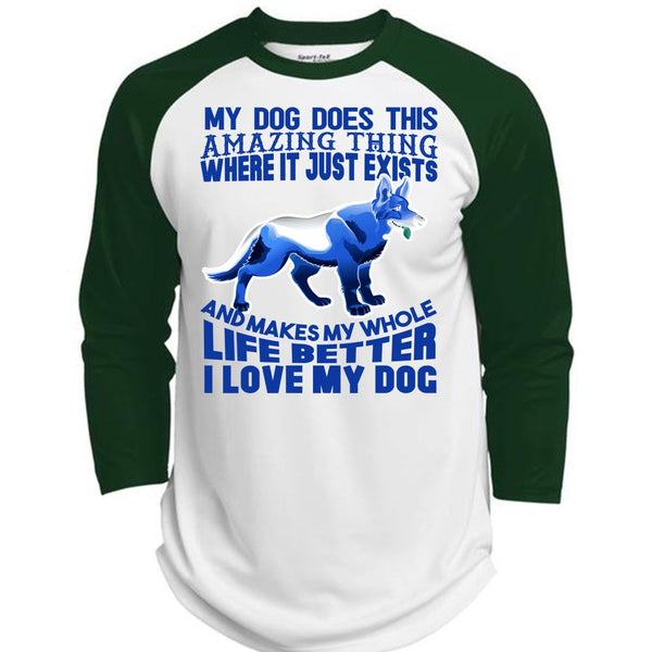 I Love My Dog T Shirt, My Favorite T Shirt, Awesome T-Shirts  (Polyester Game Baseball Jersey)