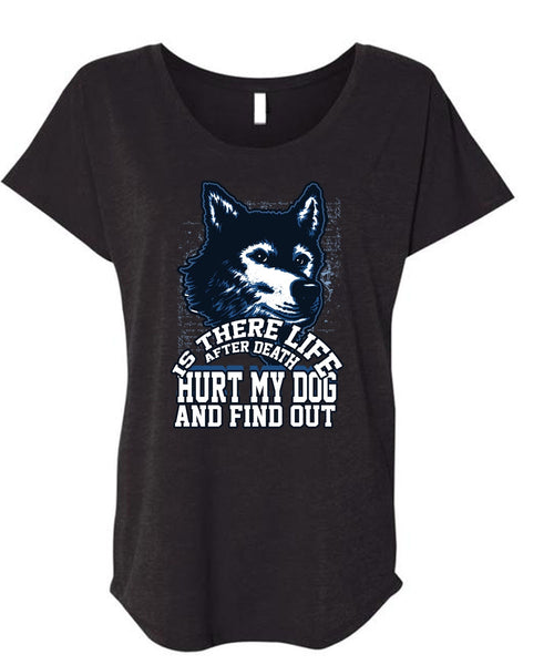 A black t-shirt with the shopify logo