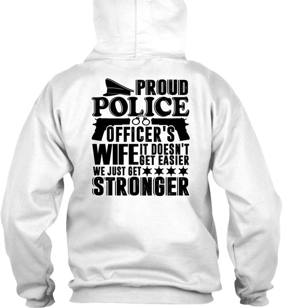 Proud Police Officer's Wife T Shirt, I Love Police T Shirt