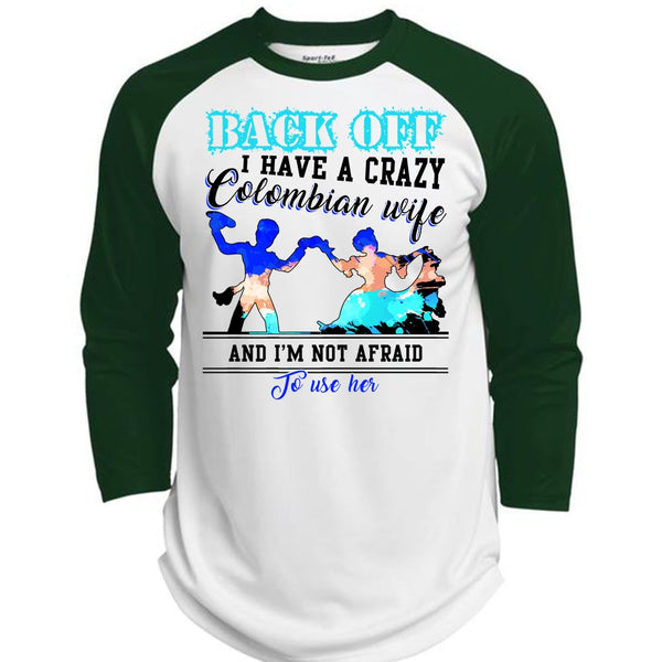 I Have A Crazy Colombian Wife T Shirt, I Love Wife T Shirt, Awesome T-Shirts  (Polyester Game Baseball Jersey)