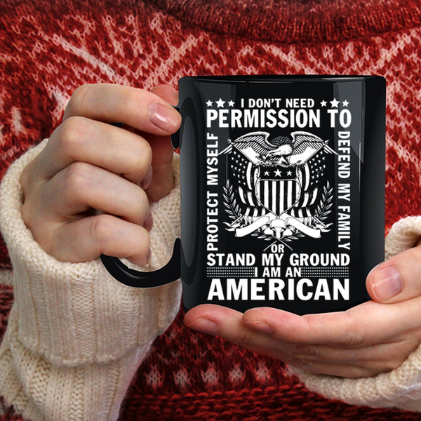 I Am An American Coffee Mug, American Flag Coffee Cup