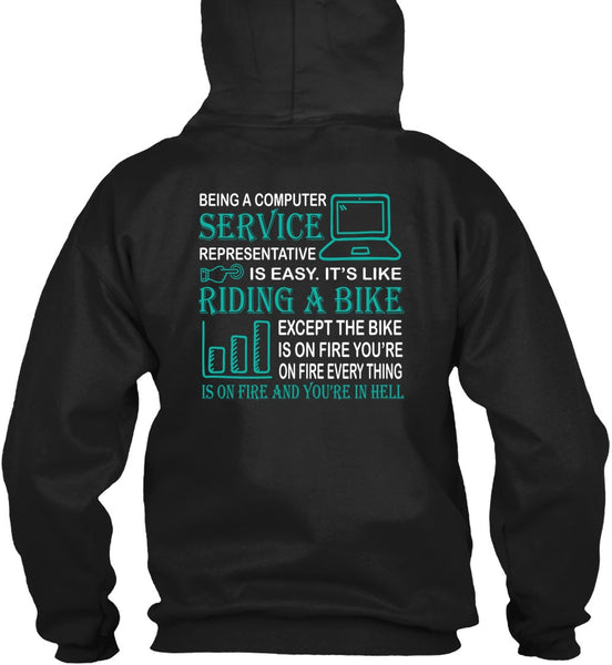 Being A Computer Service Representative Is Easy T Shirt, Riding A Bike T Shirt