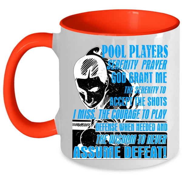 Serenity Prayer Coffee Mug, Pool Players Accent Mug