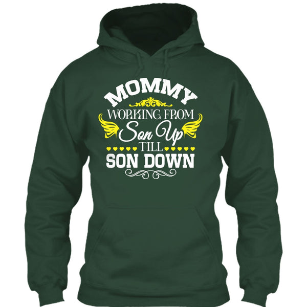 A black t-shirt with the shopify logo