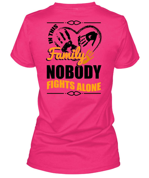 In This Family Nobody Fights Alone T Shirt, I Love Mom T Shirt