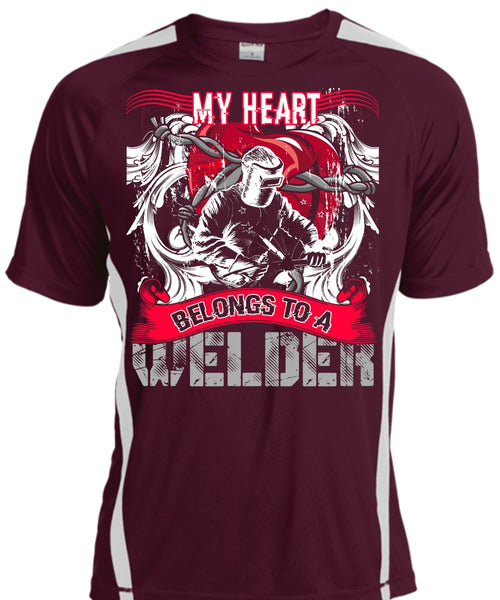 My Heart Belongs To A Welder T Shirt, Being A Welder T Shirt, Cool Shirt