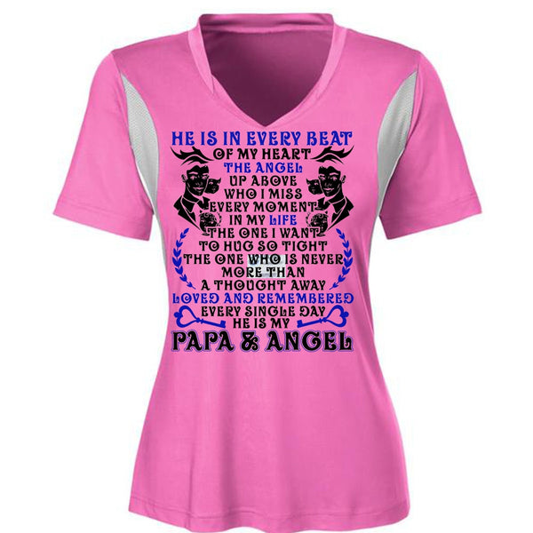 He Is In Every Beat Of My Heart T Shirt, I Love Papa T Shirt, Awesome T-Shirts