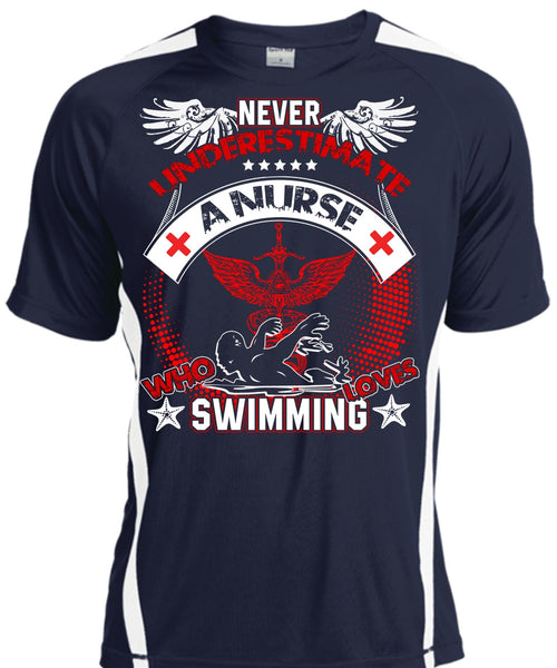 Nurse Who Loves Swimming T Shirt, Being A Swimmer T Shirt, Cool Shirt