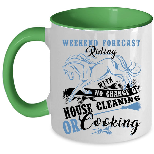 Awesome Equestrians Coffee Mug, Weekend Forecast Riding Accent Mug