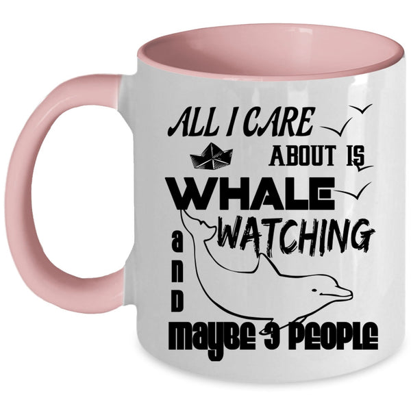 Outdoor Activity Coffee Mug, I Love Whale Watching Accent Mug