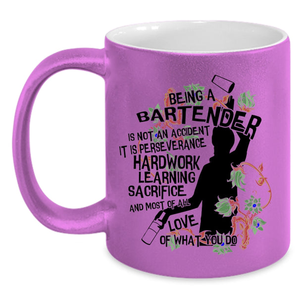 Cute Bartender Coffee Mug, Being A Bartender Is Not An Accident Accent Mug